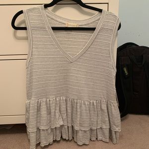 Altar’d State Striped Peplum Tank Top